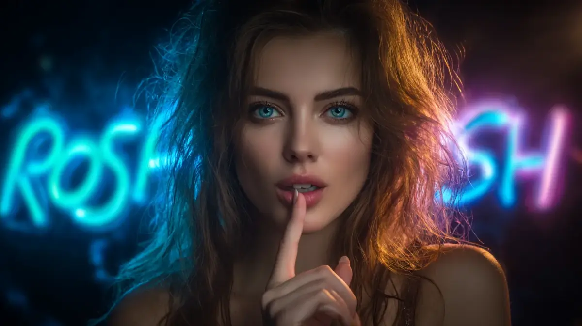 Young woman testing adult ai chatbot app on her smartphone