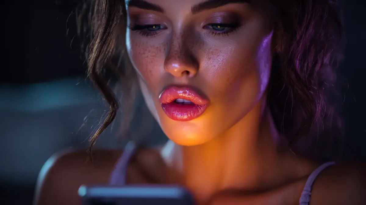 Person exploring best virtual girlfriend features on their phone